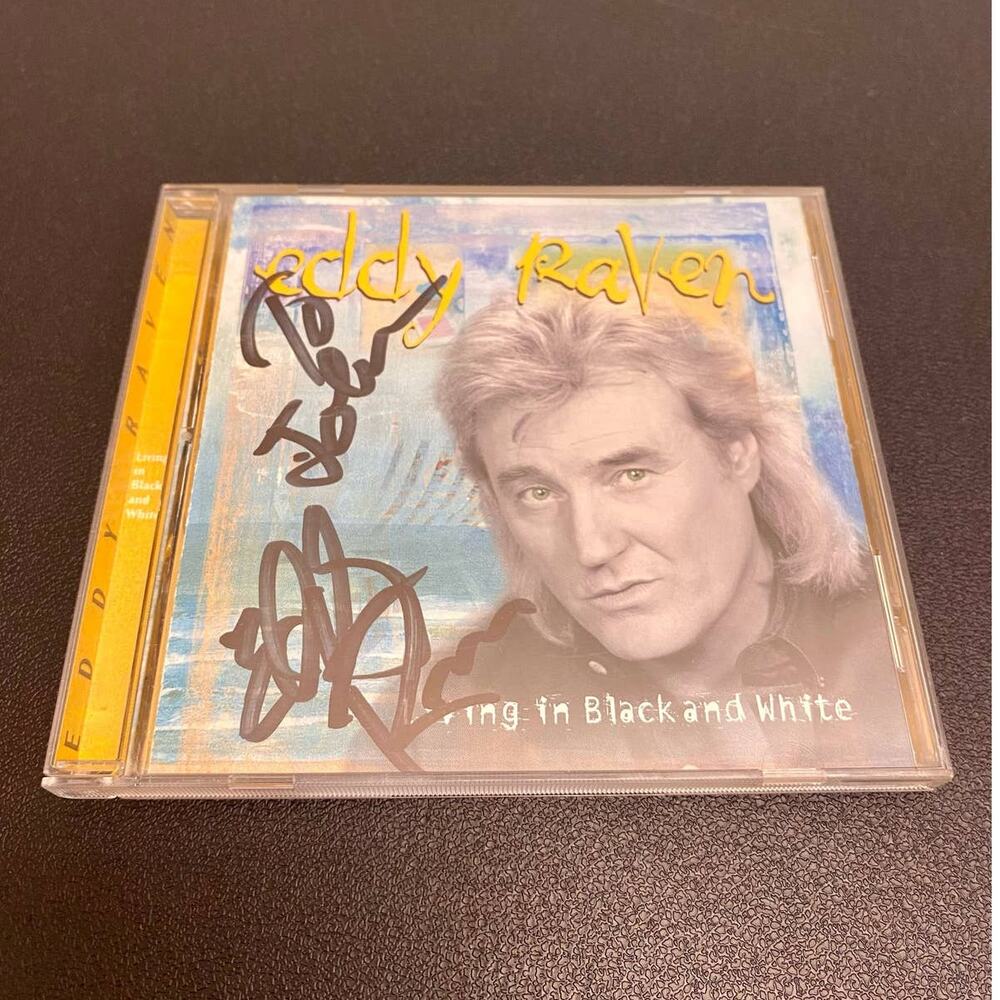 Eddy Raven "Living in Black and White" CD Autographed/Signed by Eddy Raven